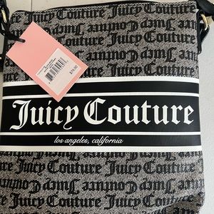 Juicy couture gothic logo stripe purse